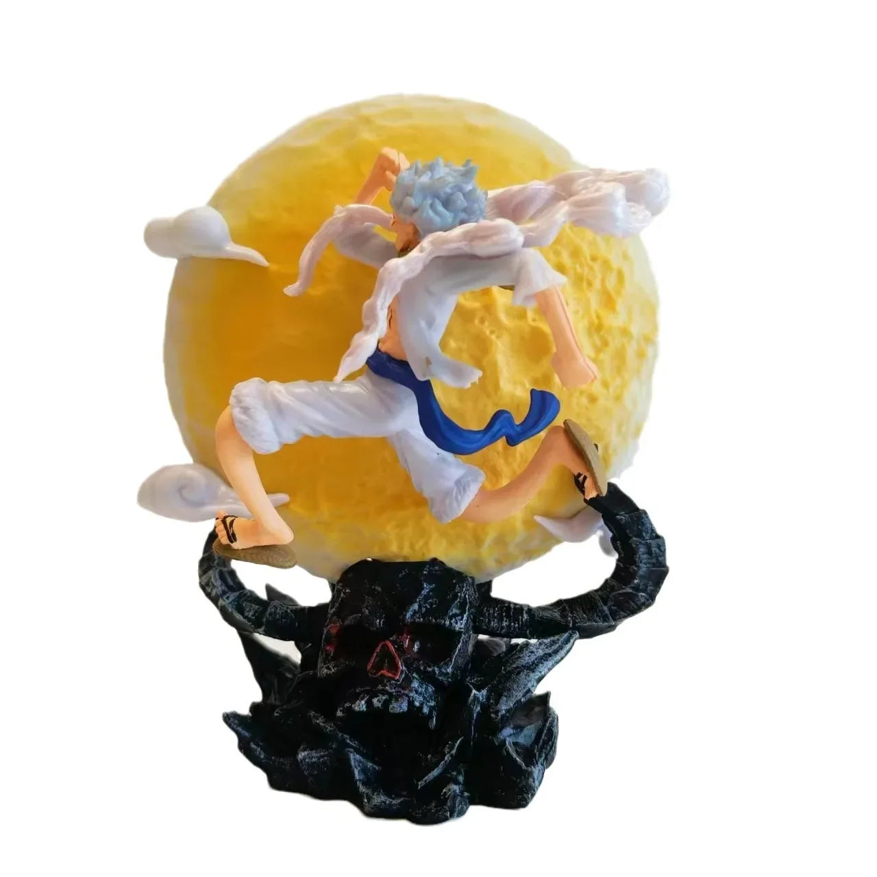 One Piece Luffy Gear 5 Nika Figure with LED Moon Light - 14cm