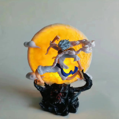 One Piece Luffy Gear 5 Nika Figure with LED Moon Light - 14cm