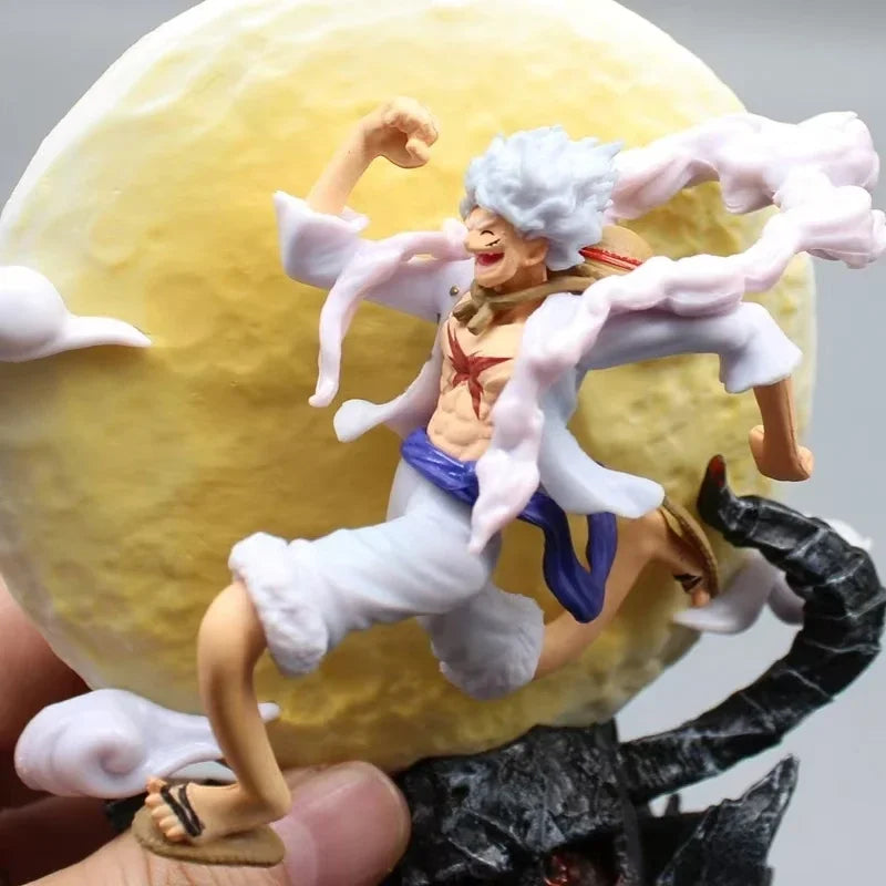 One Piece Luffy Gear 5 Nika Figure with LED Moon Light - 14cm