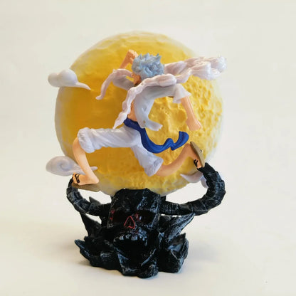 One Piece Luffy Gear 5 Nika Figure with LED Moon Light - 14cm