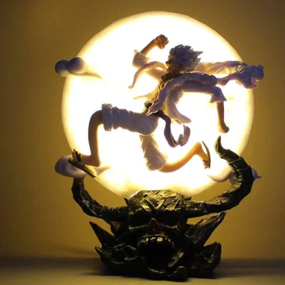 One Piece Luffy Gear 5 Nika Figure with LED Moon Light - 14cm